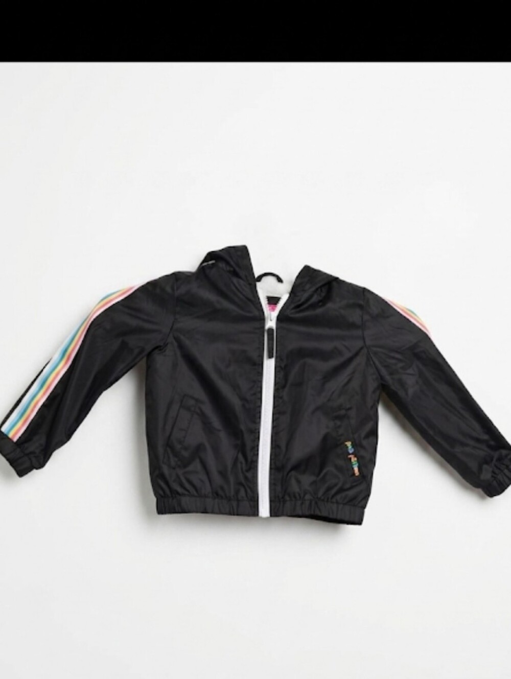 Pink Platinum girls windbreaker Size 2 Black - Picture 3 of 7